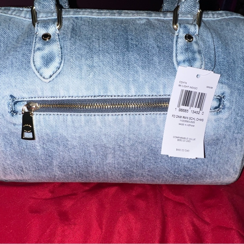 Coach Blue Loved Denim Rowan Satchel Bag (Medium) - Picture 4 of 6